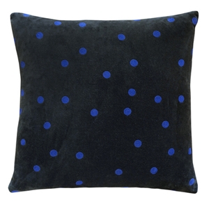 Charcoal spot flock velvet cushion cover  $59 - Castle and Things