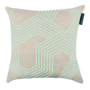 Geo Neon Mint Cushion $69.95 - On the Sly