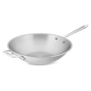 All-Clad d5 Stainless-Steel Stir Fry Wok $300 - Williams-Sonoma Ideal for use on any cooktop, including induction.