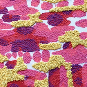 Giclee print of textile artwork ‘Fasten' $40 - Flirting with Yellow