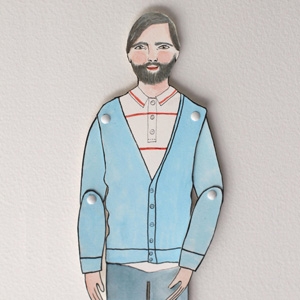 Custom illustration paper doll $47.50 - Little Paper Clouds