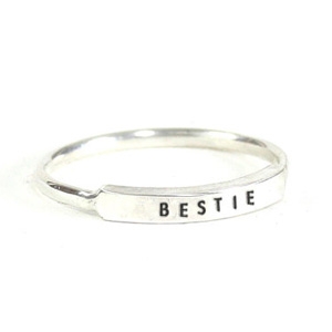 Christina Kober BESTIE message ring AU$64.34 - Etsy