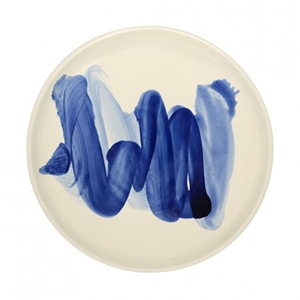 Brush strokes blue plate $45 - Bonnie and Neil