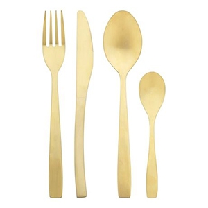 Charm 16 Piece Cutlery Set in Gold Colour  $99 - Freedom