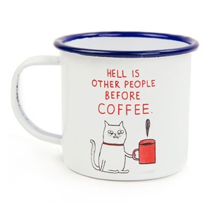 Gemma Correll ‘Hell is Other People' enamel mug £11.95 - Soma