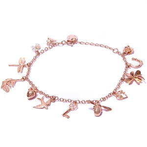 Alex Monroe Rose Gold-Plated Charm Bracelet £285 - Liberty