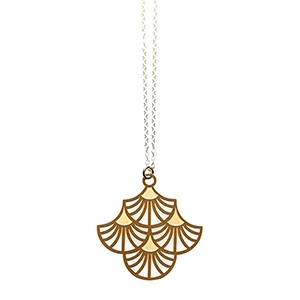 Gold Charleston Small Pendant $49.95 - Polli