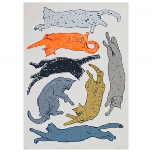 Let Snoozing Cats Lie Print £175 - Howkapow
