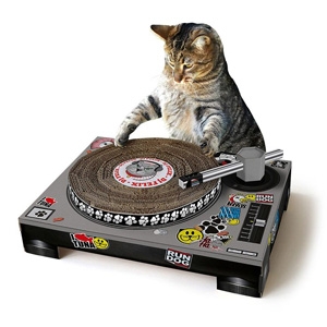DJ Cat Scratching Pad $51 - Uncommon Goods