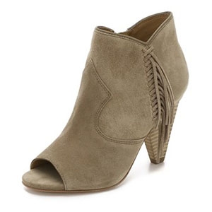 Belle by Sigerson Morrison Fume Fringe Suede Booties $325 - Shopbop