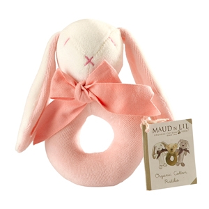 ML Organic Bunny Ring Pink $15.95 - Pure Baby