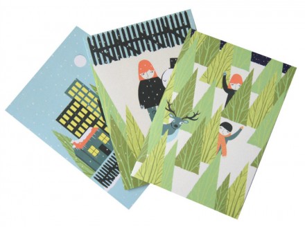 Alice Potter Christmas cards via WeeBirdy.com