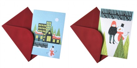 Alice Potter Christmas cards via WeeBirdy.com