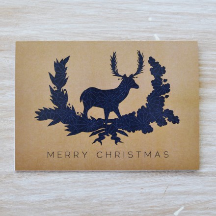 Fox and Beau Christmas cards via WeeBirdy.com