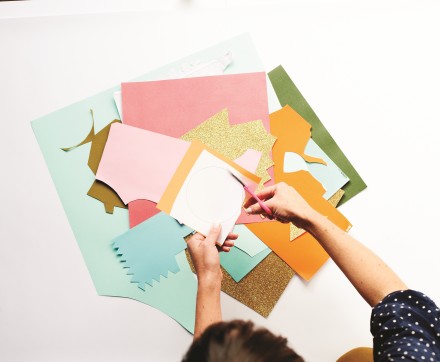 How to make a giant confetti wall by Beci Orpin via WeeBirdy.com