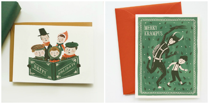 Quil and Fox Christmas cards via WeeBirdy.com