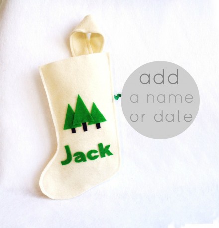 Personalised Christmas stocking by RikRak via WeeBirdy.com
