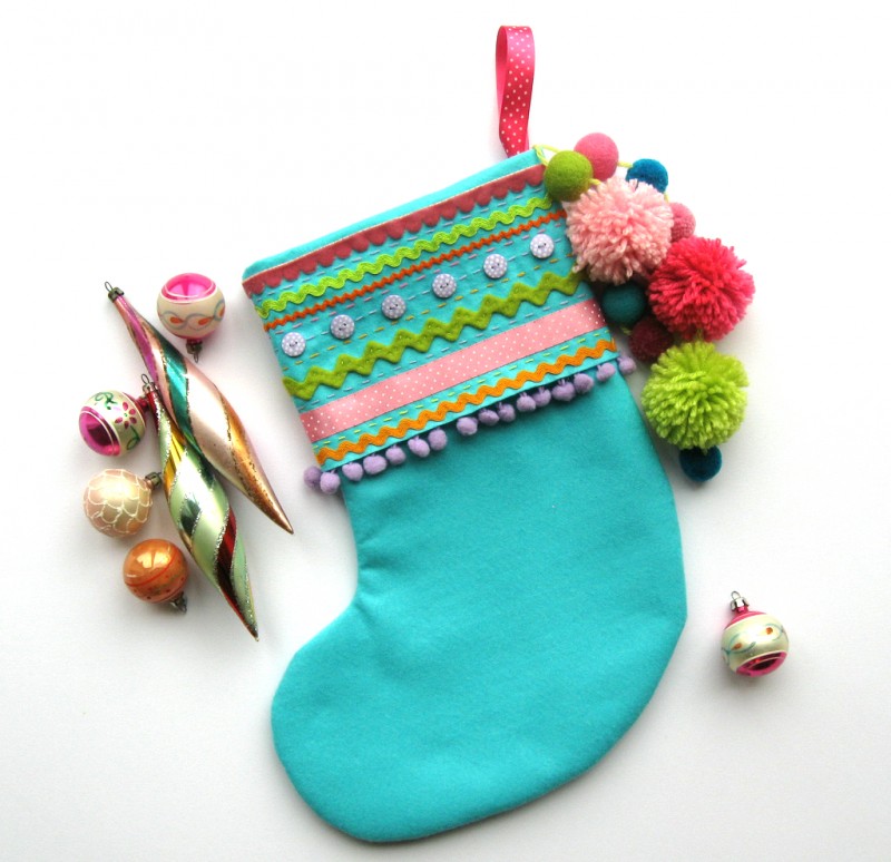 Felt Christmas Stocking Crafttuts+ Felt Christmas Stocking Tutorial via WeeBirdy.com