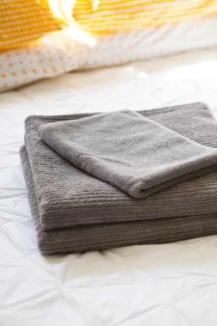 Freedom Sanctuary bath sheets in platinum via WeeBirdy.com