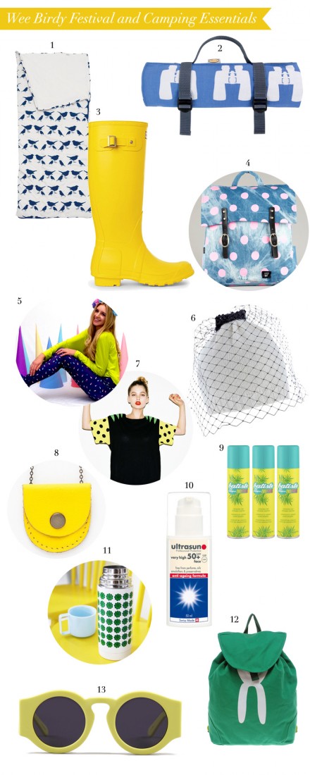 Festival and Camping Essentials via WeeBirdy.com