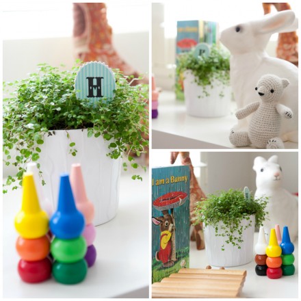 Modern vintage baby's room via WeeBirdy.com