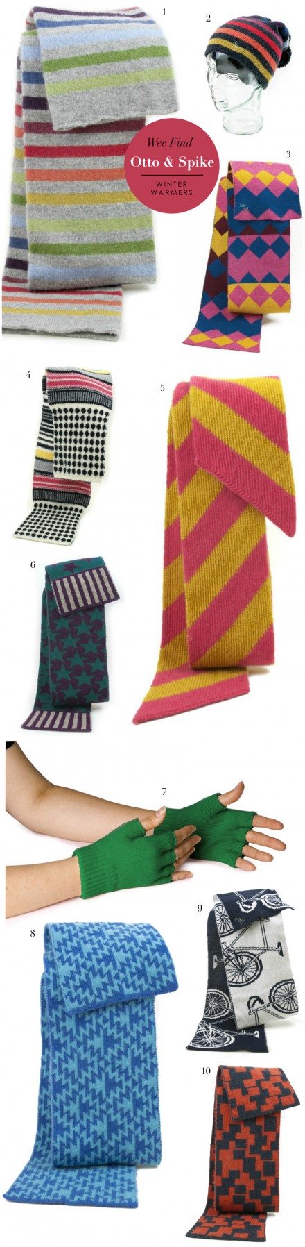 Otto & Spike beanies, gloves and scarves via WeeBirdy.com