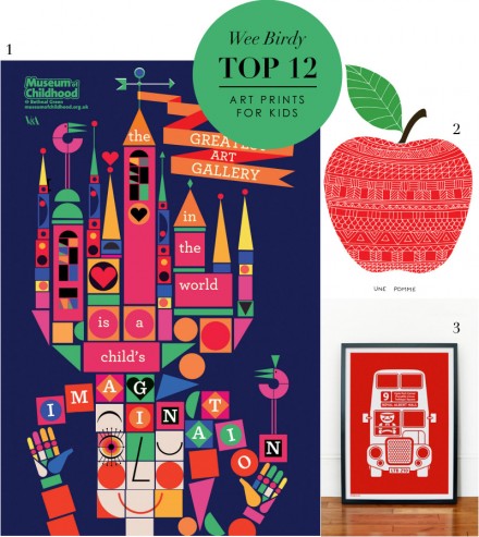 Top 12 art prints for children's rooms via WeeBirdy.com