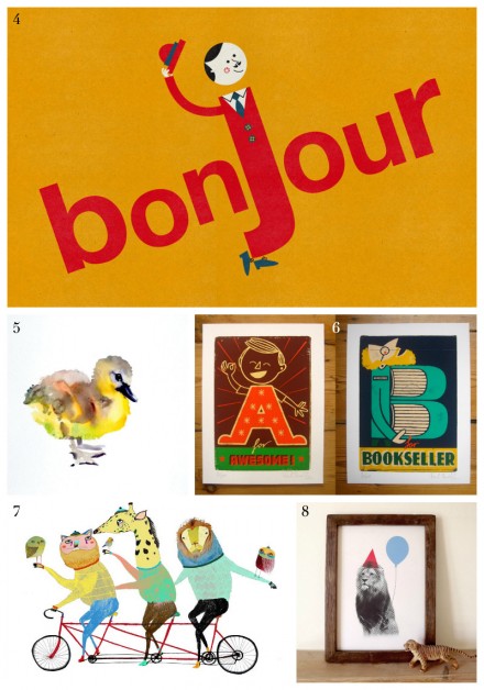 Top 12 art prints for children via WeeBirdy.com
