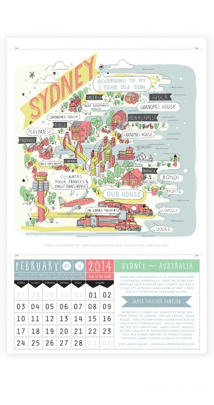 Sydney from Ask Alice Calendar 2014 via WeeBirdy.com
