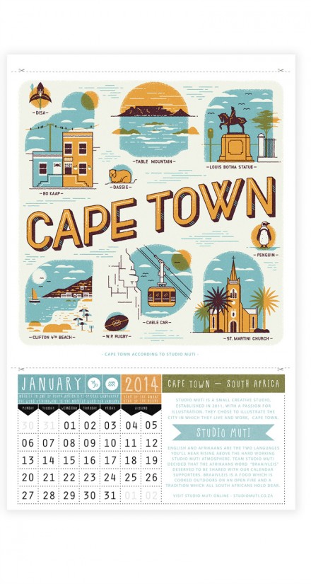 Capetown from Ask Alice Calendar 2014 via WeeBirdy.com