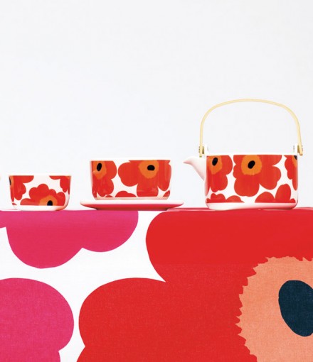 Marimekko Unikko Turns 50 Tableware Collectionvia WeeBirdy.com