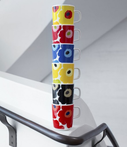 Marimekko Unikko Turns 50 Mug Collection via WeeBirdy.com