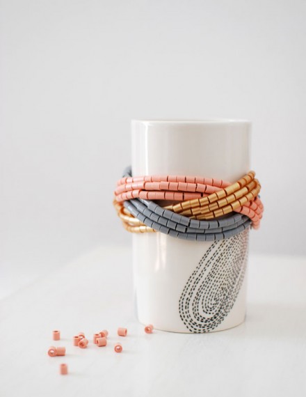 How to make a stunning cuff from Hama (Perler) beads, via WeeBirdy.com