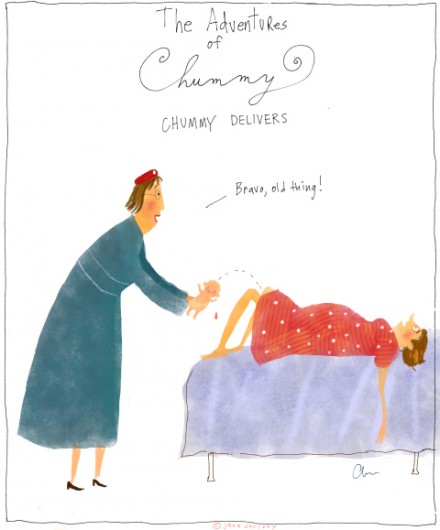 For fans of Call the Midwife: Chummy illustrations by Jana Christy, via weebirdy.com