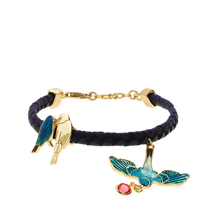Marc Alary for J.Crew kissing birds bracelet via WeeBirdy.com