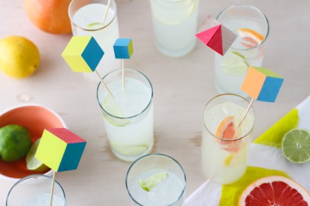 Easy tutorial: Make vibrant wooden block drink stirrers Tuts+ via WeeBirdy.com