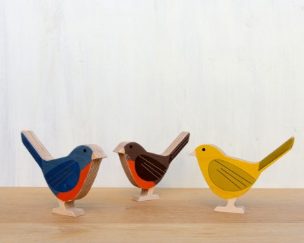 Modern Wood Bird by Studioliscious via WeeBirdy.com