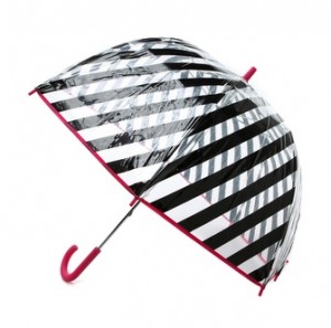 Top 12 Beautiful Umbrellas: Black stripe umbrella by Kate Spade New York, via WeeBirdy.com.