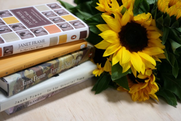 Janet Frame Books with sunflowers via WeeBirdy.com