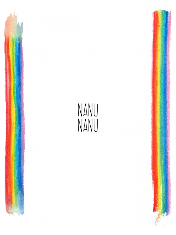 Rainbow "Nanu Nanu" in memory of Robin Williams, by WeeBirdy.com