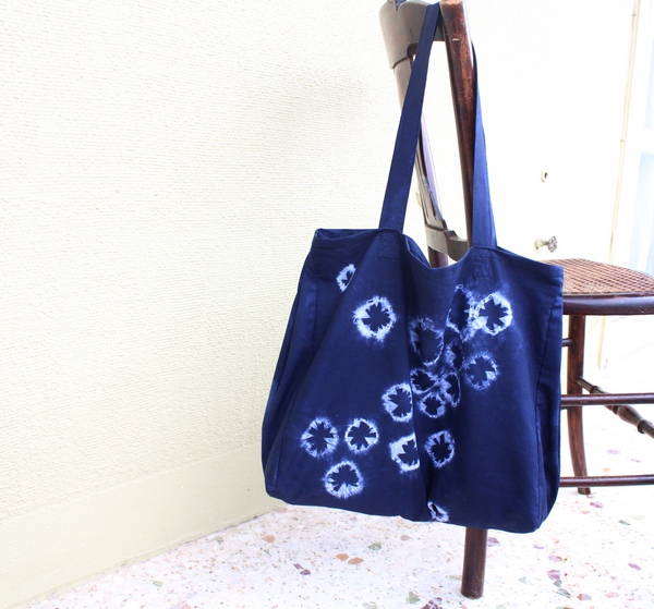 How to make a indigo shibori tote bag