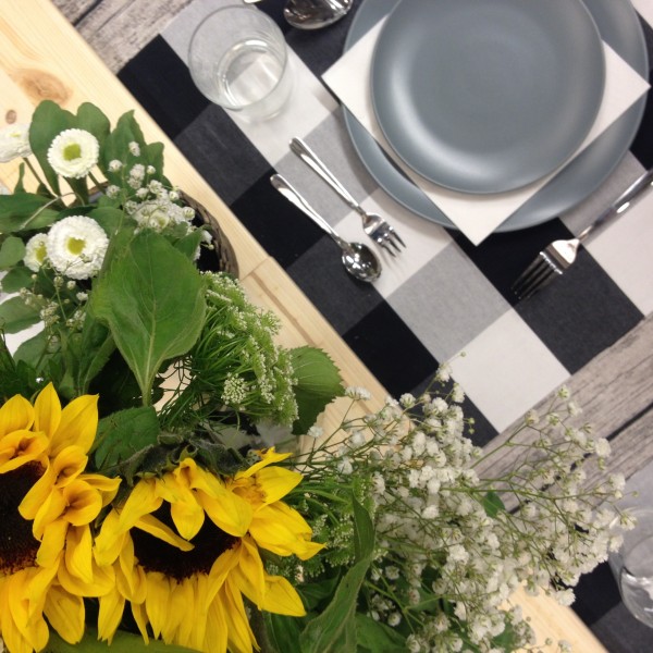 The dinner table setting for Airbnb at IKEA, via WeeBirdy.com