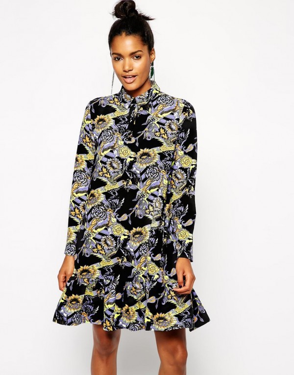 Shop the Bird Trend: ASOS AFRICA bird print swing dress, $92.31, from ASOS.