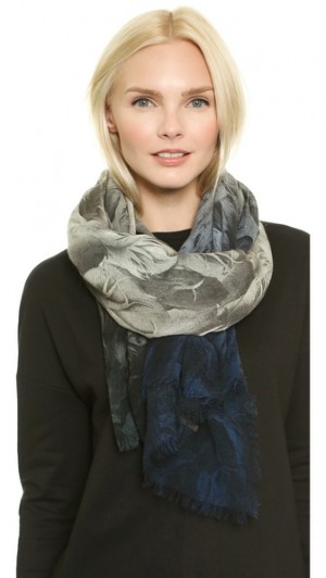 Shop the Bird trend: Franco Ferrari ombre feathers scarf, via WeeBirdy.com.