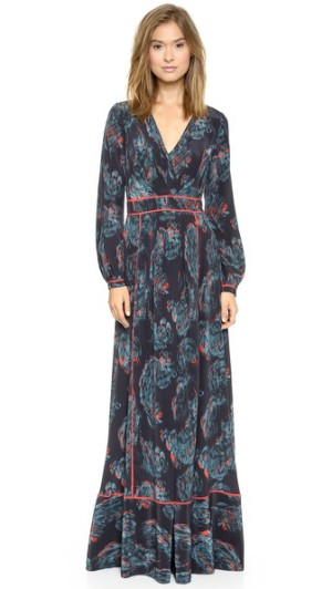 Shop the Bird Trend: Marchesa Voyage bell sleeve gown, via WeeBirdy.com.