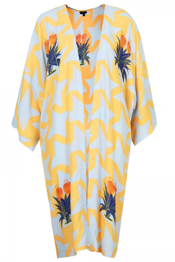 Shop the Bird Trend: Geo bird print longline kimono, £50, from Topshop.