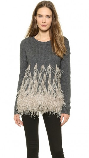Shop the Bird Trend: Elizabeth and James feather pullover, US$485.00, from Shopbop.