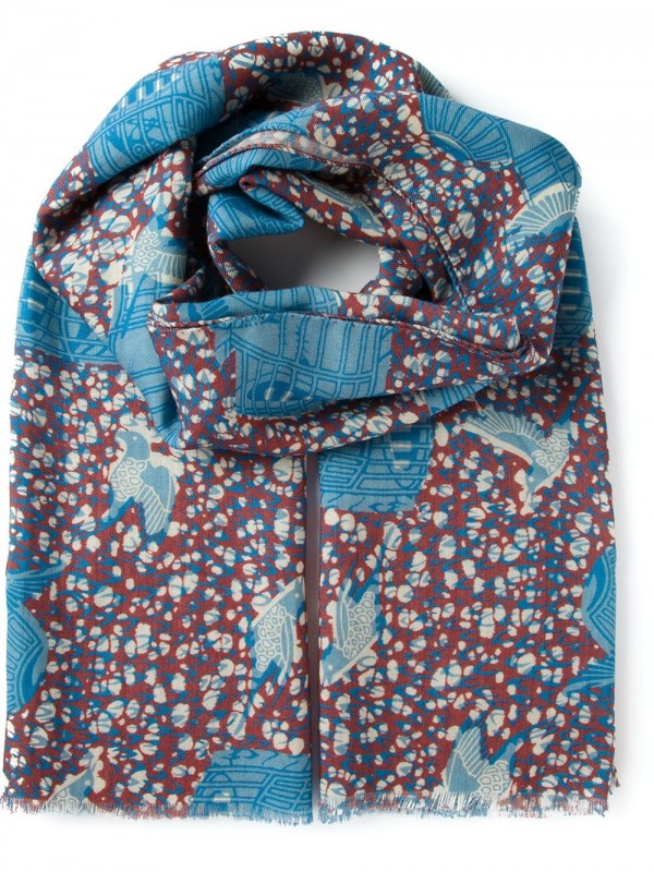 Shop the Bird Trend: Stella Jean bird and cage print scarf, via WeeBirdy.com