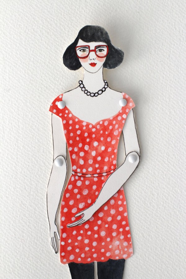 Etsy Design Award Finalist Highlights: Custom portrait paper doll by Little Paper Clouds via WeeBirdy.com. 