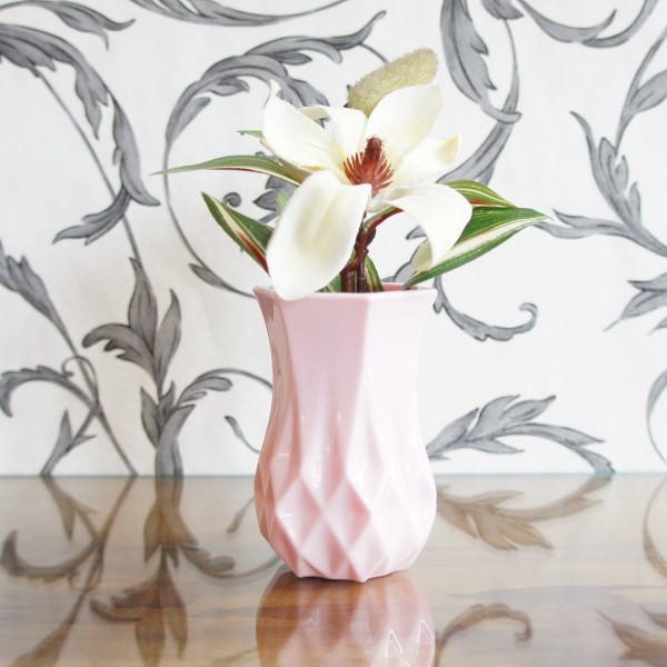 Etsy Design Award Finalist Highlights: Vintage cut-glass style resin bud vase in pale pink by Pirdy  via WeeBirdy.com. 